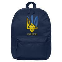 Ukraine Trident I Stand With Ukrainian Pride Support 16 in Basic Backpack