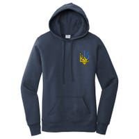 Ukraine Trident I Stand With Ukrainian Pride Support Women's Pullover Hoodie