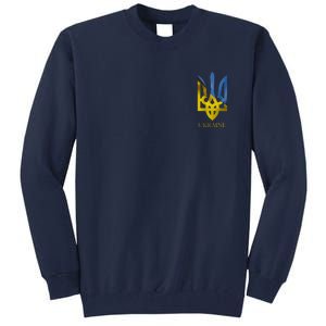 Ukraine Trident I Stand With Ukrainian Pride Support Tall Sweatshirt