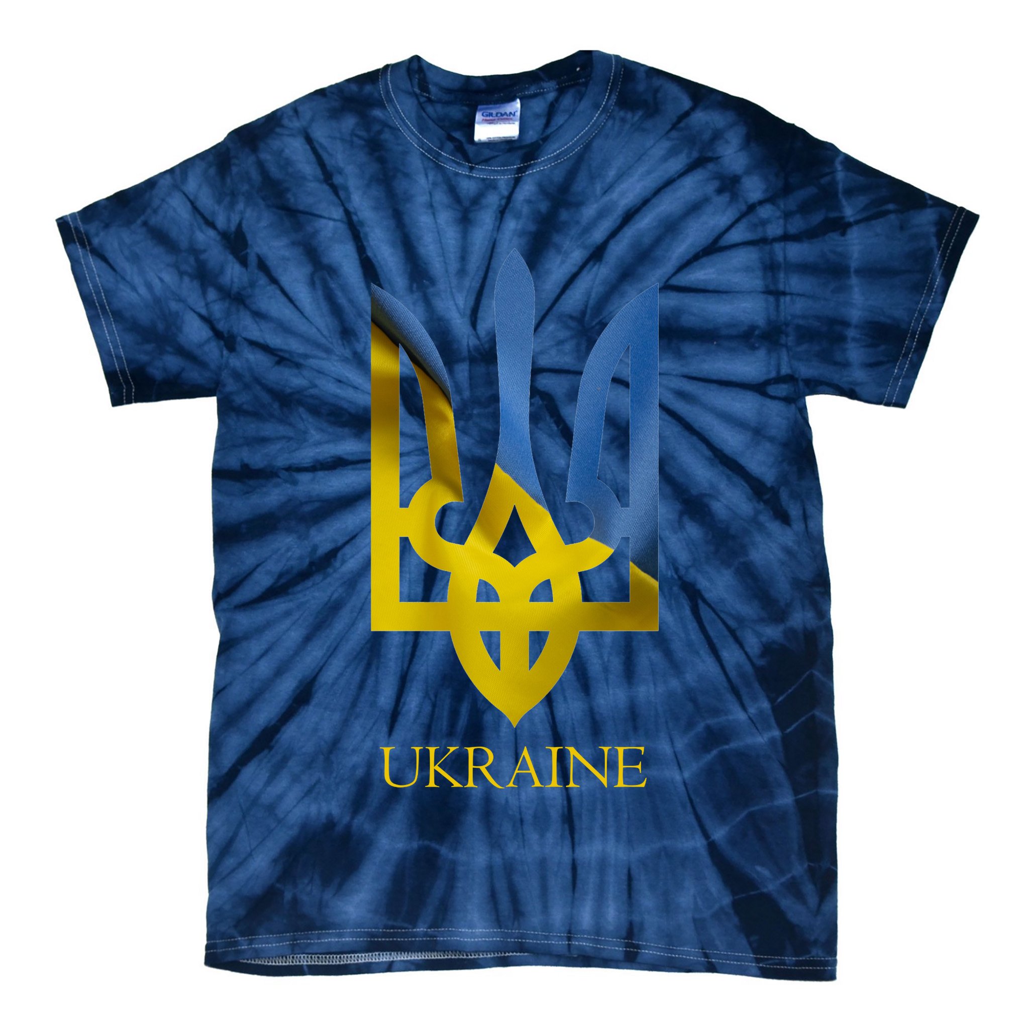Ukraine Trident I Stand With Ukrainian Pride Support Tie-Dye T-Shirt