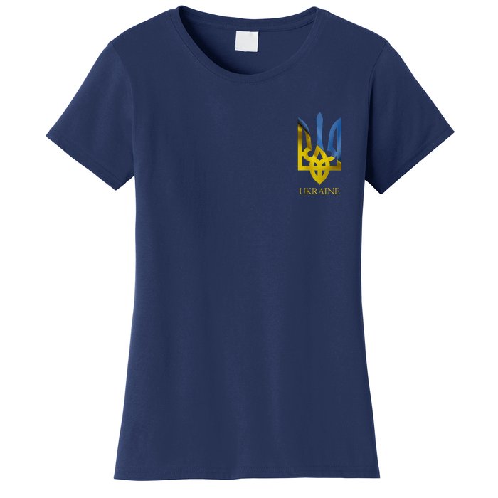 Ukraine Trident I Stand With Ukrainian Pride Support Women's T-Shirt