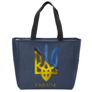 Ukraine Trident I Stand With Ukrainian Pride Support Zip Tote Bag