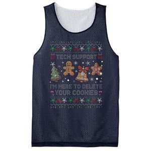 Ugly Techsupport I’M Here To Delete Your Cookies Christmas Mesh Reversible Basketball Jersey Tank