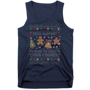 Ugly Techsupport I’M Here To Delete Your Cookies Christmas Tank Top