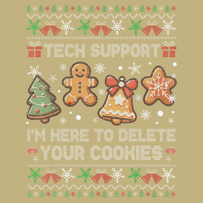 Ugly Techsupport I’M Here To Delete Your Cookies Christmas Mousepad