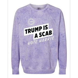 Uaw Trump Is A Scab Vote Harris Colorblast Crewneck Sweatshirt