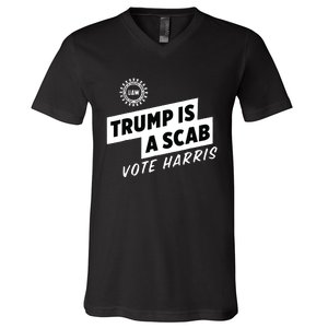 Uaw Trump Is A Scab Vote Harris V-Neck T-Shirt