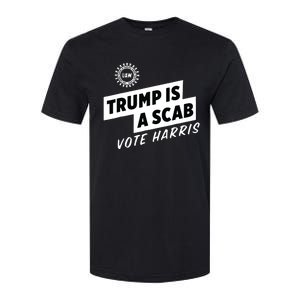 Uaw Trump Is A Scab Vote Harris Softstyle CVC T-Shirt