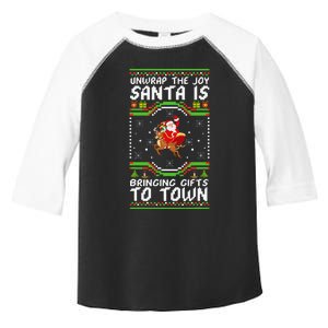 Unwrap The Joy SantaS Gifts Are Coming To Town Toddler Fine Jersey T-Shirt