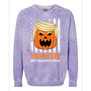 Usa Trumpkin Keep Halloween Great Funny Great Gift Colorblast Crewneck Sweatshirt