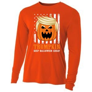 Usa Trumpkin Keep Halloween Great Funny Great Gift Cooling Performance Long Sleeve Crew