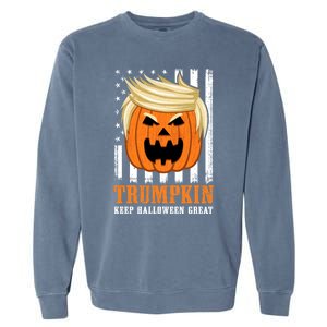 Usa Trumpkin Keep Halloween Great Funny Great Gift Garment-Dyed Sweatshirt