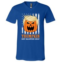 Usa Trumpkin Keep Halloween Great Funny Great Gift V-Neck T-Shirt