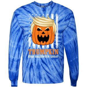 Usa Trumpkin Keep Halloween Great Funny Great Gift Tie-Dye Long Sleeve Shirt