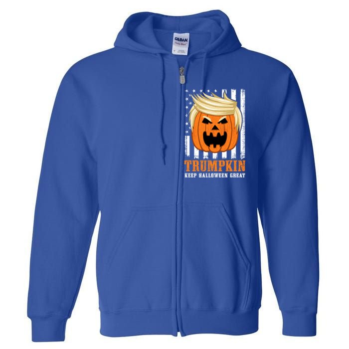 Usa Trumpkin Keep Halloween Great Funny Great Gift Full Zip Hoodie