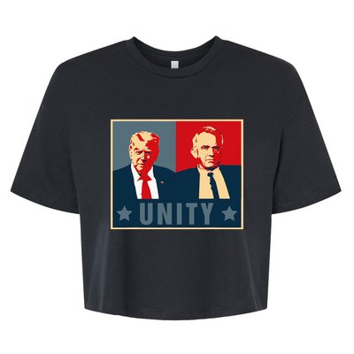 Unity Trump Kennedy Jr For President Trump 2024 Presidential Bella+Canvas Jersey Crop Tee