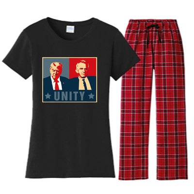 Unity Trump Kennedy Jr For President Trump 2024 Presidential Women's Flannel Pajama Set