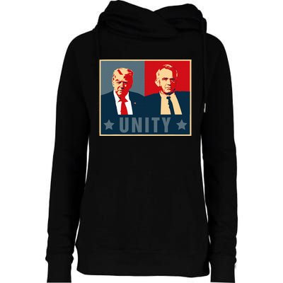 Unity Trump Kennedy Jr For President Trump 2024 Presidential Womens Funnel Neck Pullover Hood