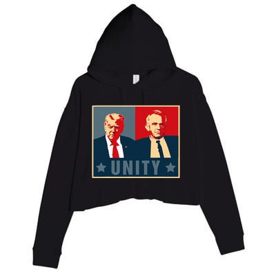 Unity Trump Kennedy Jr For President Trump 2024 Presidential Crop Fleece Hoodie