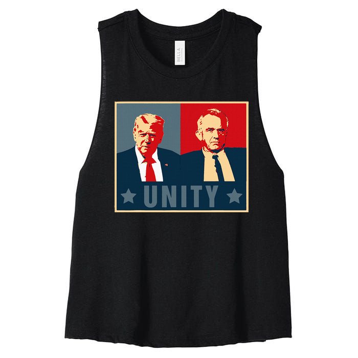 Unity Trump Kennedy Jr For President Trump 2024 Presidential Women's Racerback Cropped Tank