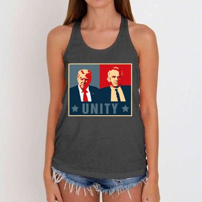 Unity Trump Kennedy Jr For President Trump 2024 Presidential Women's Knotted Racerback Tank