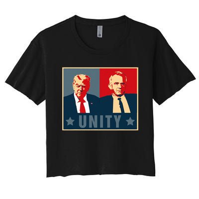 Unity Trump Kennedy Jr For President Trump 2024 Presidential Women's Crop Top Tee