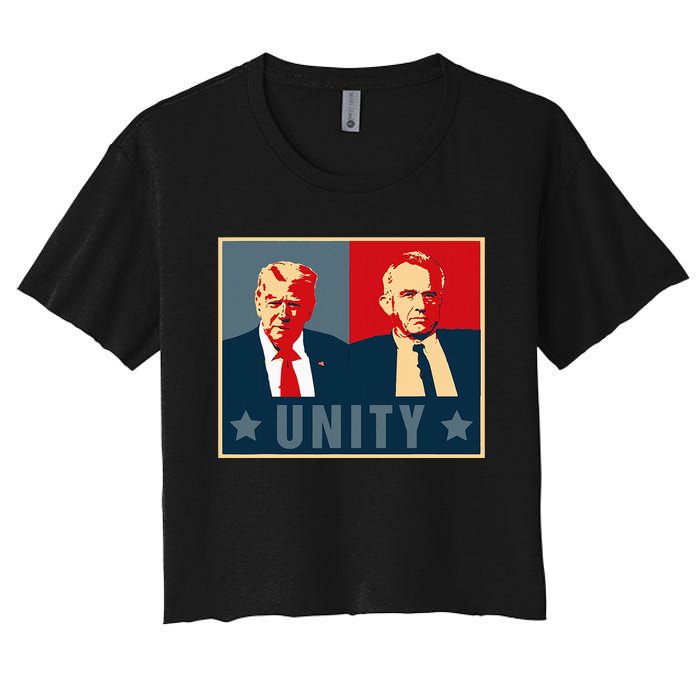 Unity Trump Kennedy Jr For President Trump 2024 Presidential Women's Crop Top Tee