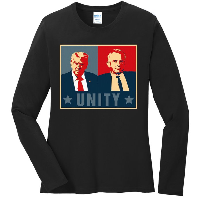 Unity Trump Kennedy Jr For President Trump 2024 Presidential Ladies Long Sleeve Shirt