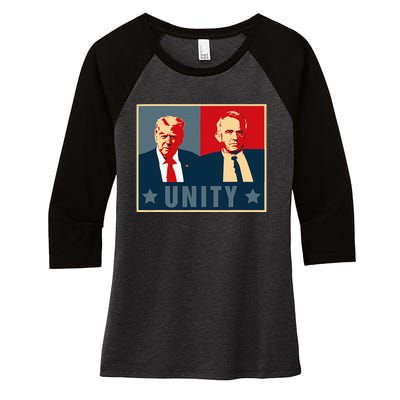 Unity Trump Kennedy Jr For President Trump 2024 Presidential Women's Tri-Blend 3/4-Sleeve Raglan Shirt