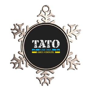 Ukrainian Tato Like Dad Only Cooler Father Day Best Gifts Metallic Star Ornament