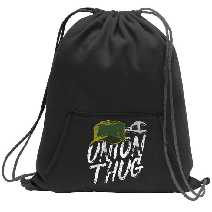 Union Thug Labor Day Skilled Union Laborer Worker Design Sweatshirt Cinch Pack Bag