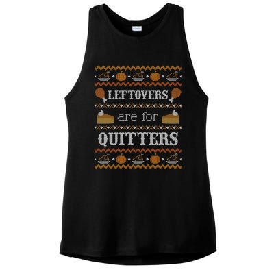 Ugly Thanksgiving Leftovers For Quitters Cool Gift Cool Gift Ladies PosiCharge Tri-Blend Wicking Tank