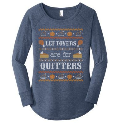 Ugly Thanksgiving Leftovers For Quitters Cool Gift Cool Gift Women's Perfect Tri Tunic Long Sleeve Shirt