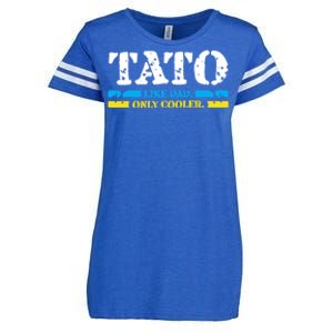 Ukrainian Tato Like Dad Only Cooler Father Day Best Funny Gift Great Gift Enza Ladies Jersey Football T-Shirt