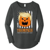 USA Trumpkin Make Halloween Great Again Funny Women's Perfect Tri Tunic Long Sleeve Shirt