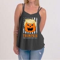 USA Trumpkin Make Halloween Great Again Funny Women's Strappy Tank