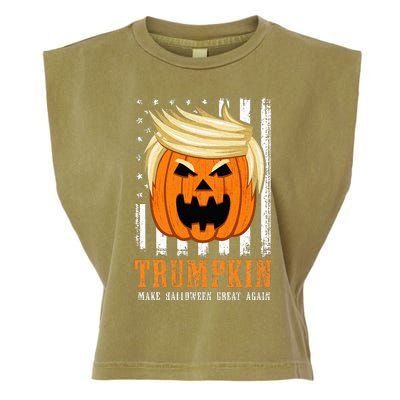 USA Trumpkin Make Halloween Great Again Funny Garment-Dyed Women's Muscle Tee