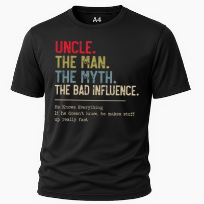 Uncle The Man The Myth The Bad Influence He Knows Everything Cooling Performance Crew T-Shirt