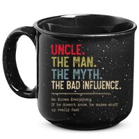 Uncle The Man The Myth The Bad Influence He Knows Everything 15oz Campfire Ceramic Mug