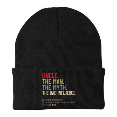 Uncle The Man The Myth The Bad Influence He Knows Everything Beanie