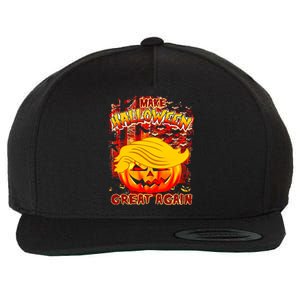 Usa Trumpkin Make Halloween Great Again Funny Pumpkin Gift Wool Snapback Cap