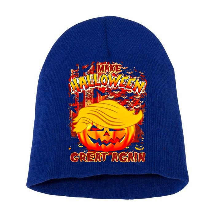 Usa Trumpkin Make Halloween Great Again Funny Pumpkin Gift Short Acrylic Beanie