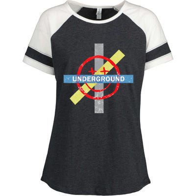 Underground Techno Music Enza Ladies Jersey Colorblock Tee