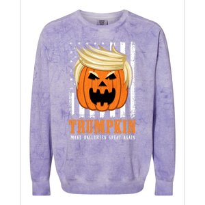 USA Trumpkin Make Halloween Great Again Colorblast Crewneck Sweatshirt