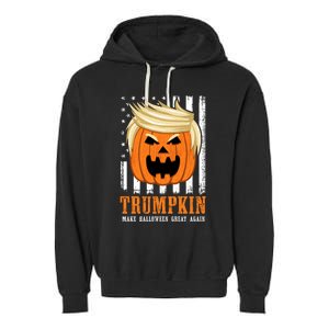 USA Trumpkin Make Halloween Great Again Garment-Dyed Fleece Hoodie