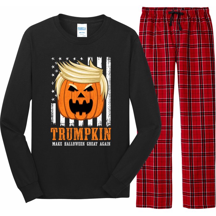 USA Trumpkin Make Halloween Great Again Long Sleeve Pajama Set