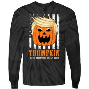 USA Trumpkin Make Halloween Great Again Tie-Dye Long Sleeve Shirt