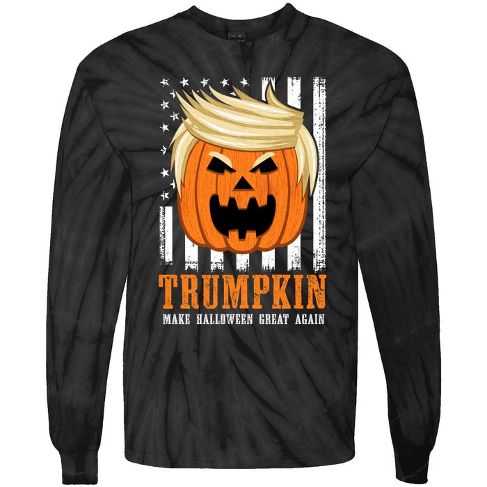 USA Trumpkin Make Halloween Great Again Tie-Dye Long Sleeve Shirt