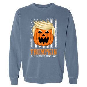 USA Trumpkin Make Halloween Great Again Garment-Dyed Sweatshirt