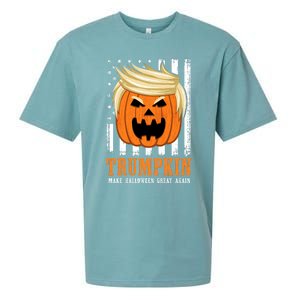 USA Trumpkin Make Halloween Great Again Sueded Cloud Jersey T-Shirt